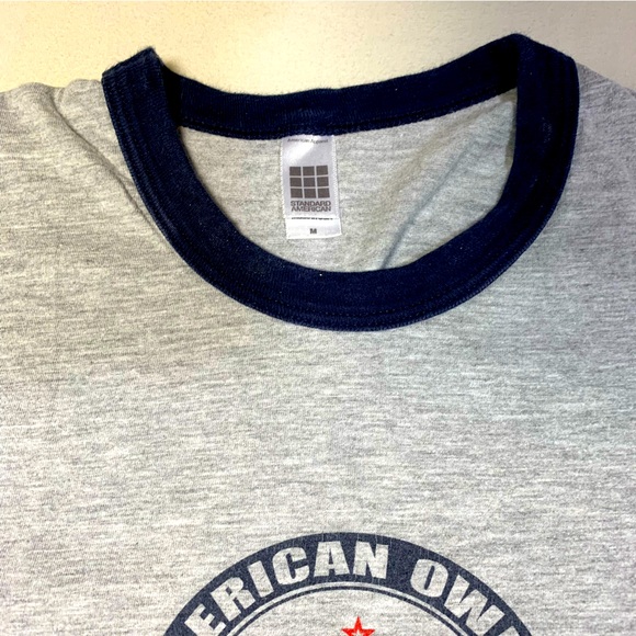 Vintage TShirt Anheuser Busch Beer Medium Short Sleeve Top Gray Born Brewed Here - Picture 5 of 7